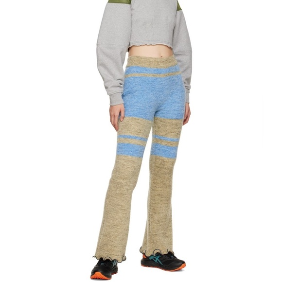 ANDERSSON BELL Khaki & Blue Senya Color Block Lounge Pants - Size L/XL - Picture 1 of 11